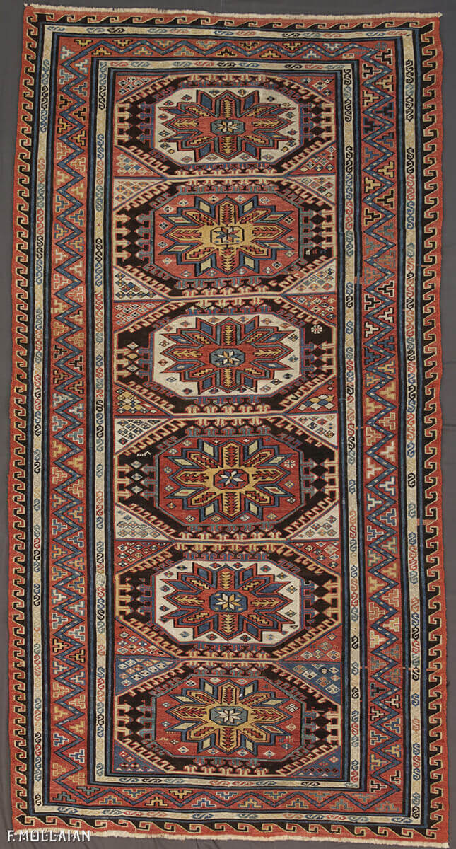 Geometric design Caucasian Kilim Sumak (215x116 cm)